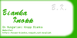 bianka knopp business card